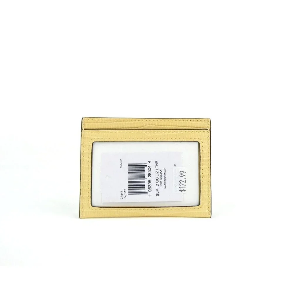 Coach‎ Hay Lizard Embossed Leather Slim ID Card Case NWT CR844